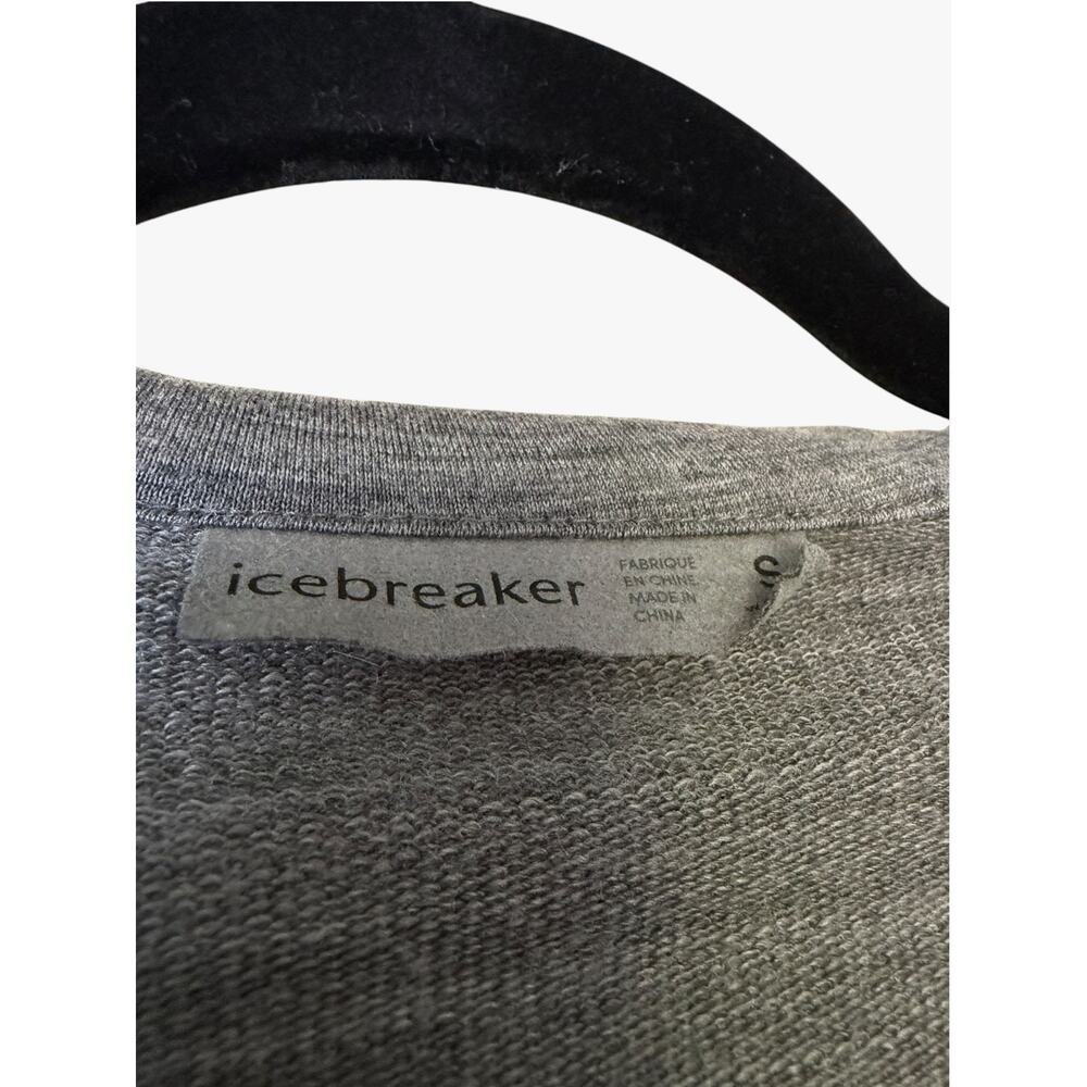 Icebreaker Merino Wool Hooded Full Zip Jacket Women’s Small Gray Gorpcore Hiking - Picture 3 of 8